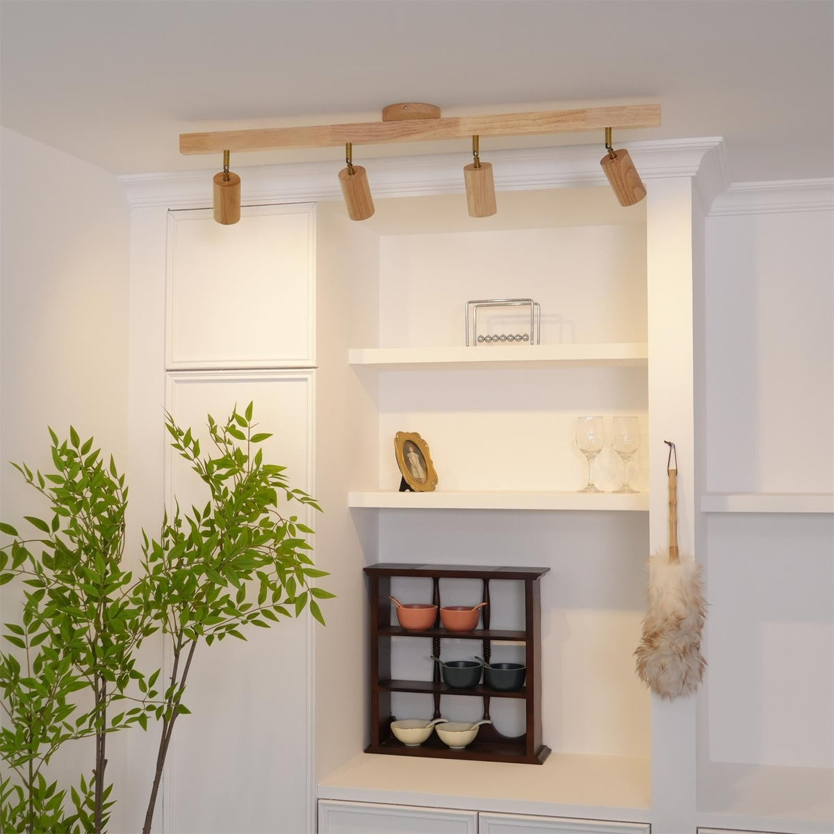 Modern Plug-In LED Wall Light Fixture Warm White Accent