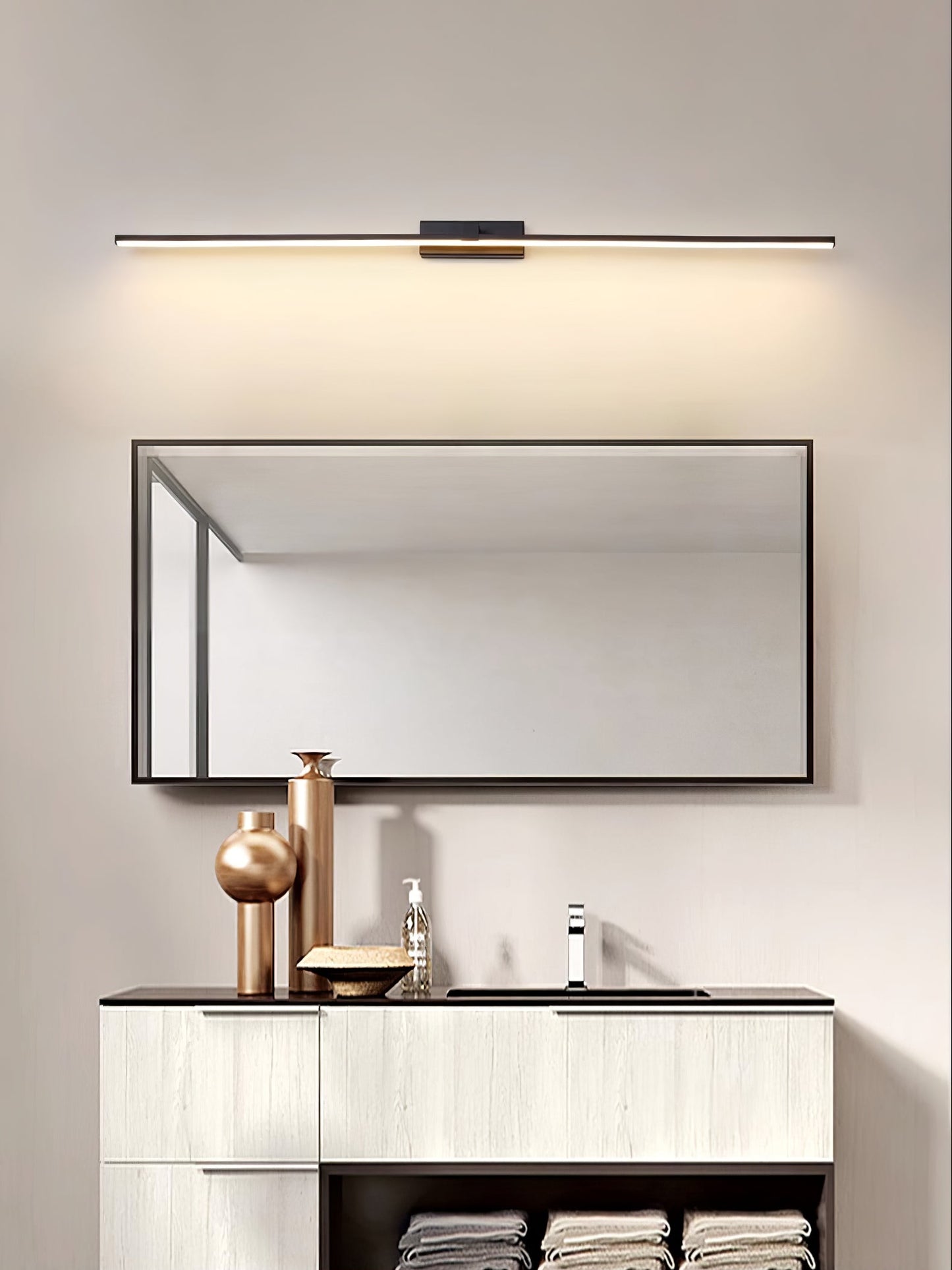 Silver Slim LED Wall Lamp Bracket Light Fixtures