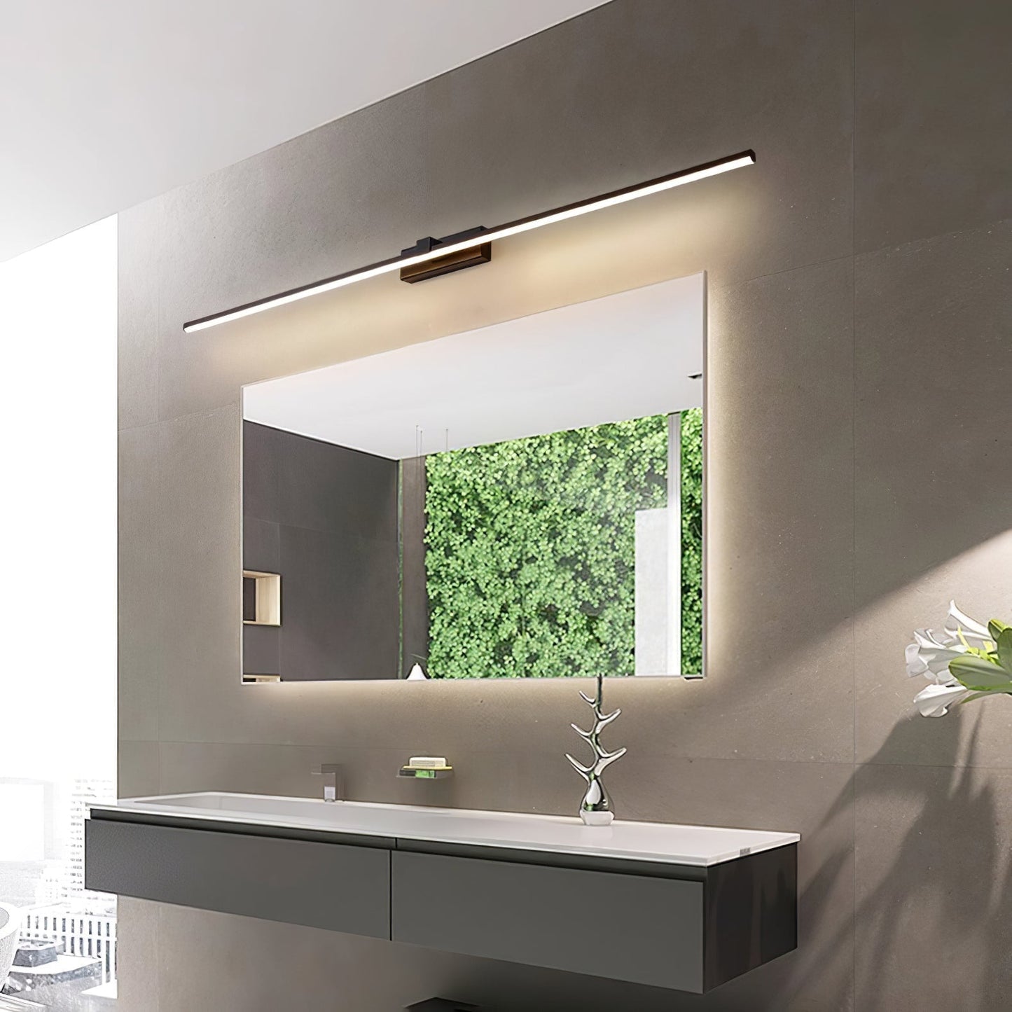 Silver Slim LED Wall Lamp Bracket Light Fixtures