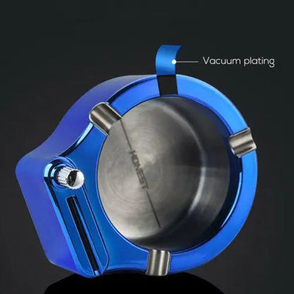 Metal Ashtray with Built-in Lighter
