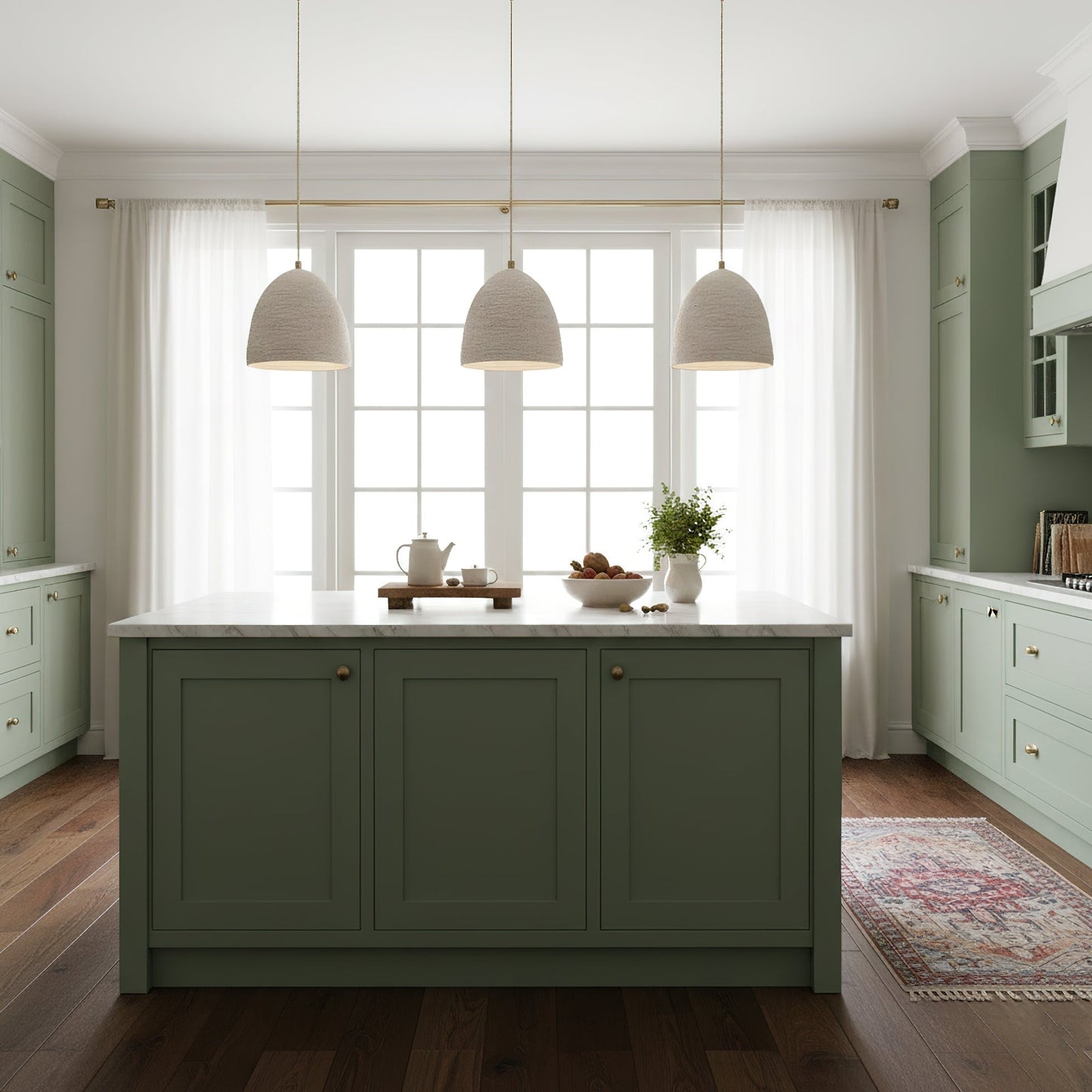 Simple Cement Pendant Lamp for Kitchen Island