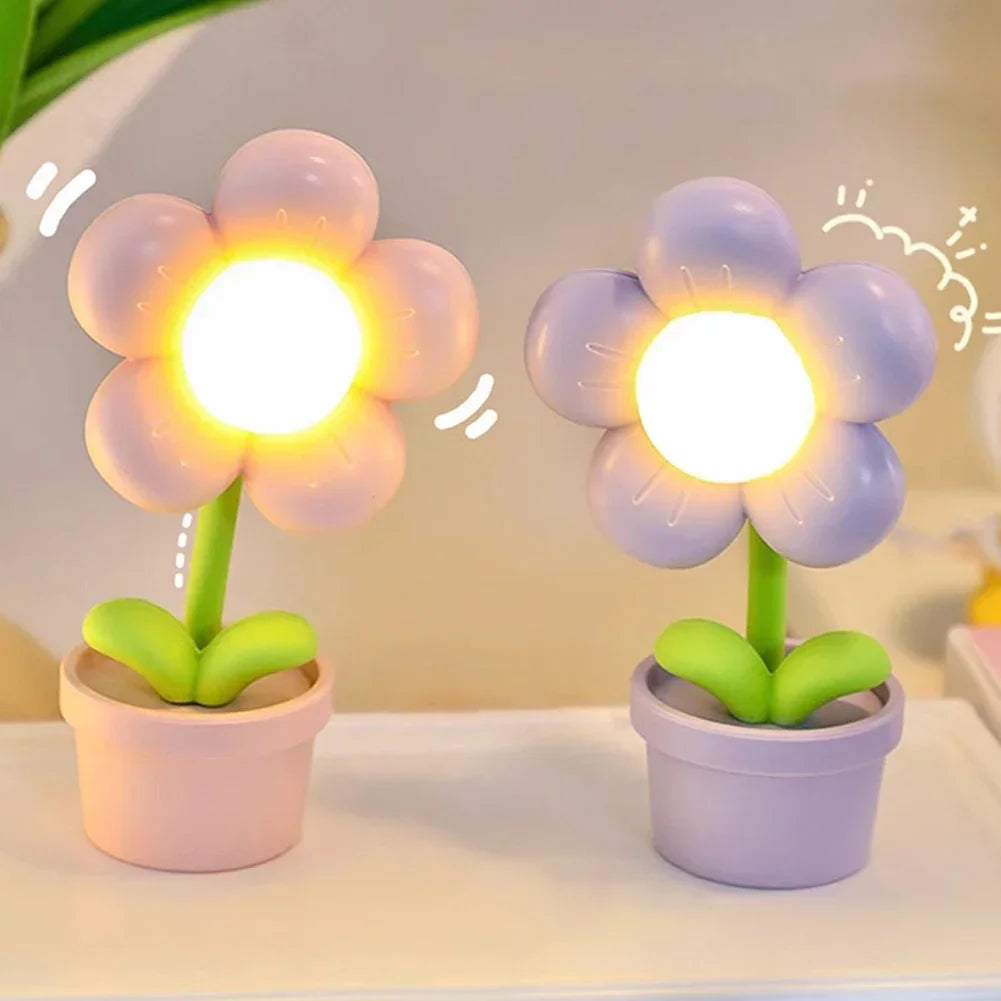 Delicate Floral Desk Lamp for Warm Lighting
