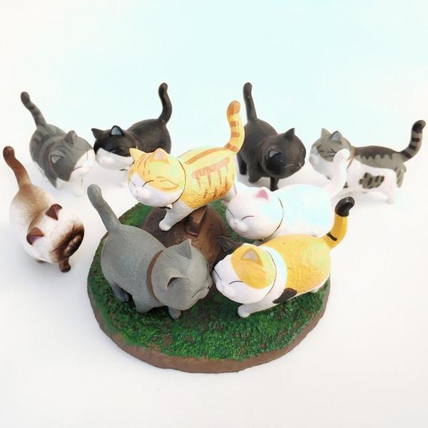 Small Cute Cat Statue Figurines
