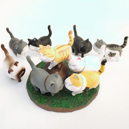 Small Cute Cat Statue Figurines