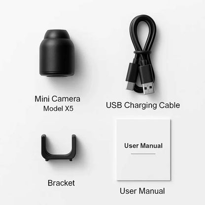 Compact Spy Cam with Audio for Home Security