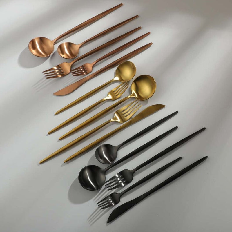 Premium Quality Stainless Steel Cutlery Set in Modern Colors