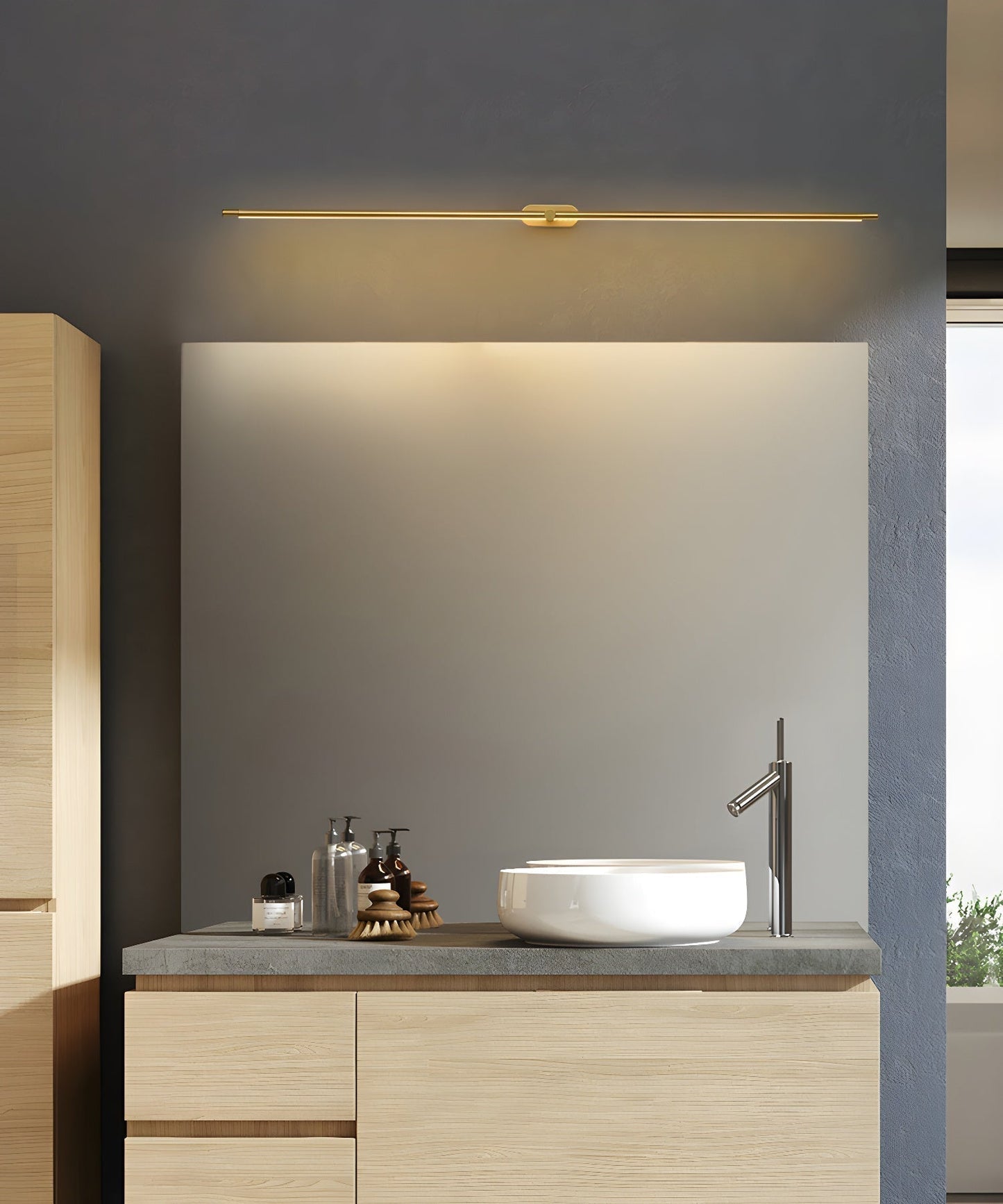 Simple Linear Plug in Wall Light Fixture