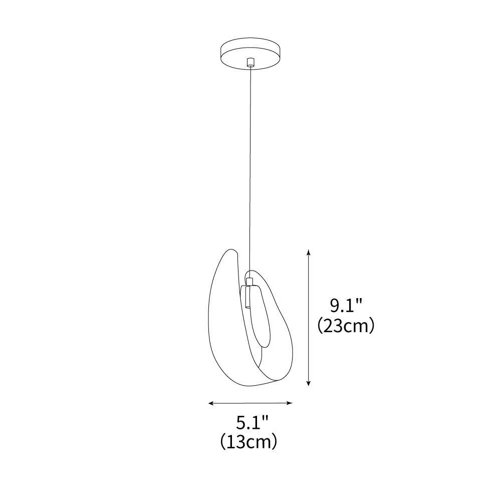 Elegant Blue Hanging Lamp 5.1'