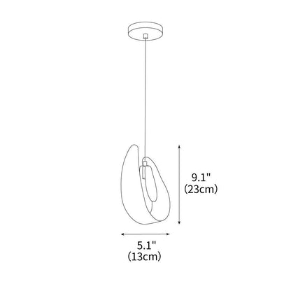 Elegant Blue Hanging Lamp 5.1'