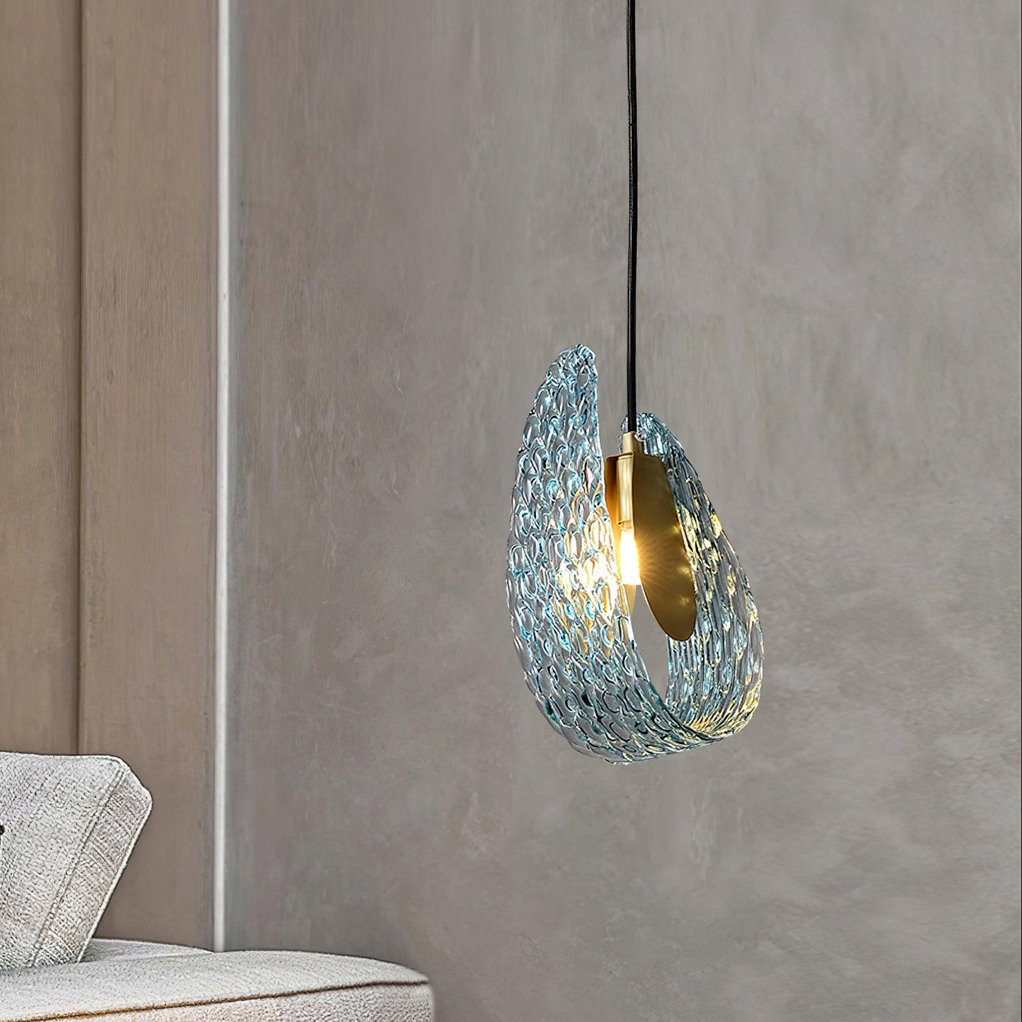 Elegant Blue Hanging Lamp 5.1'