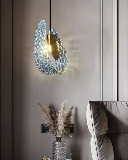 Elegant Blue Hanging Lamp 5.1'