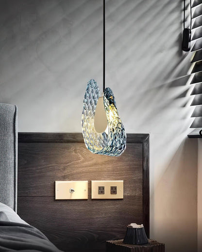 Elegant Blue Hanging Lamp 5.1'