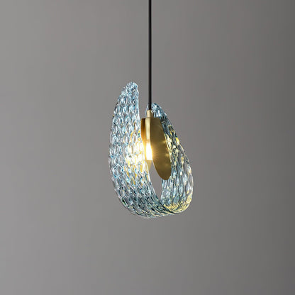Elegant Blue Hanging Lamp 5.1'