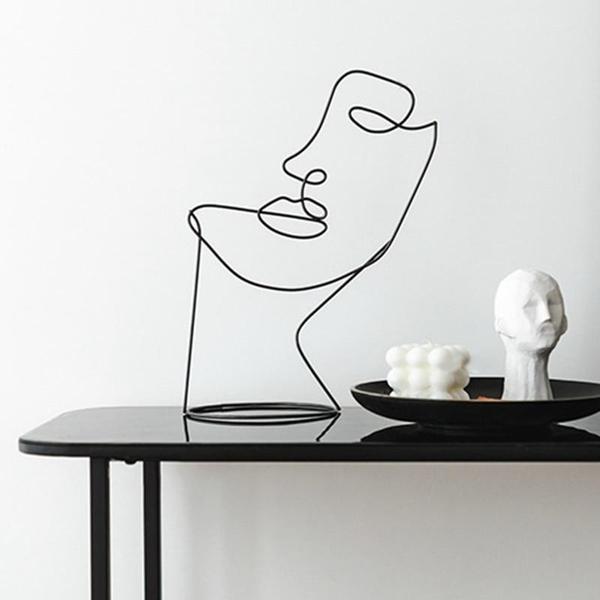 Unique Minimalist Wall Face Art Decoration
