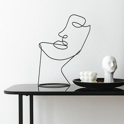 Unique Minimalist Wall Face Art Decoration