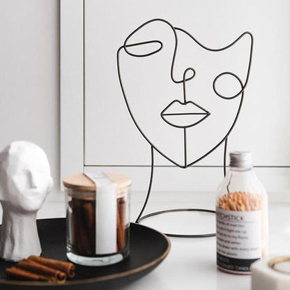 Unique Minimalist Wall Face Art Decoration