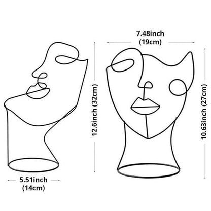 Unique Minimalist Wall Face Art Decoration