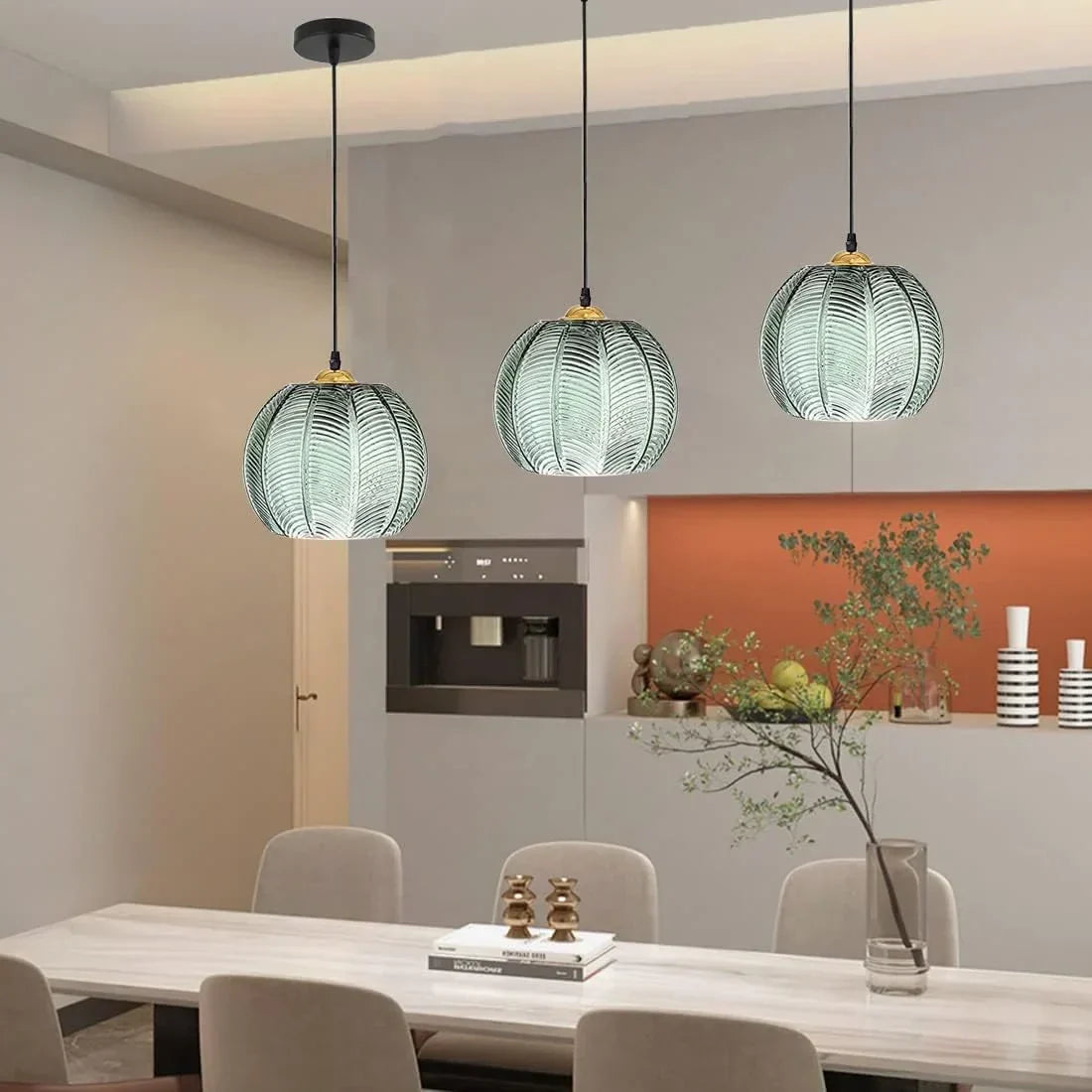 Bohemian Glass Pendant Lighting 12in Hanging Lamp