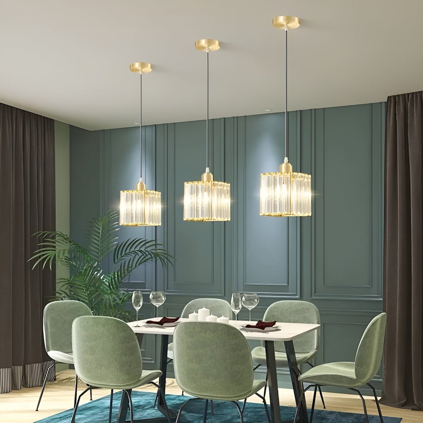 Luxurious Crystal Drop Pendant Light