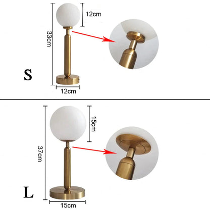 Elegant Metal and Glass Desk Lamp