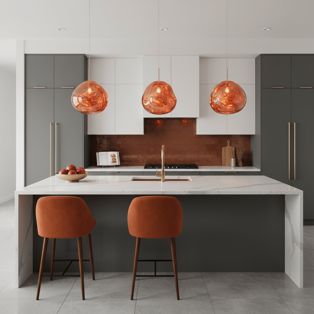 Luxury Copper Gold Pendant Light Fixture