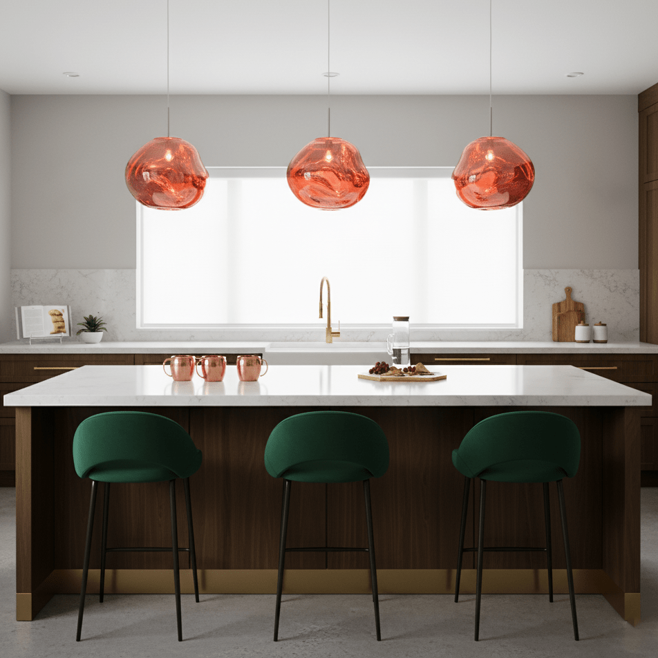 Luxury Copper Gold Pendant Light Fixture