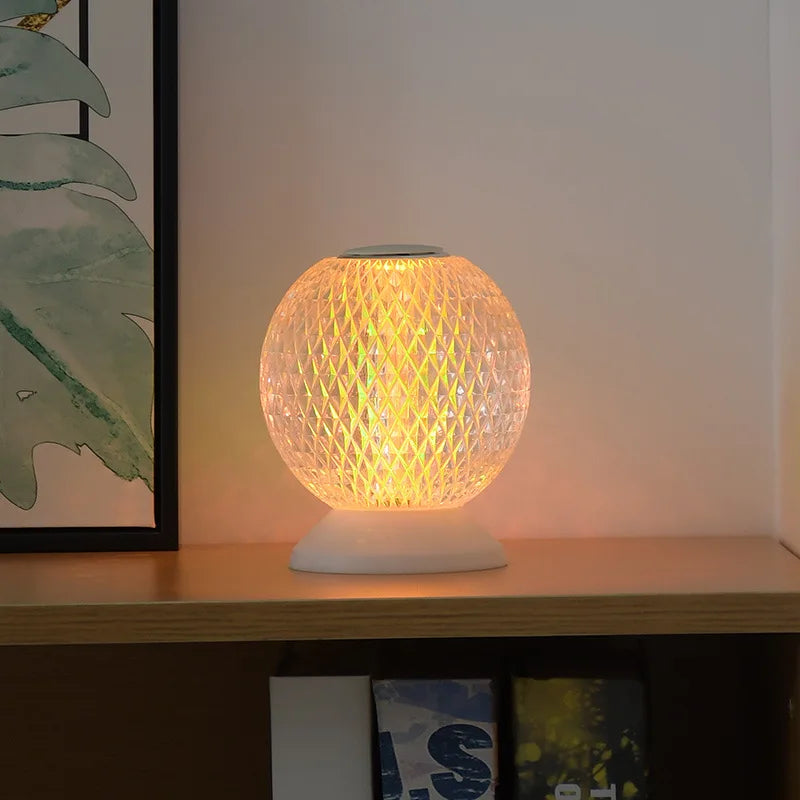 Elegant Glass Desk Lamp Wireless Home Lighting