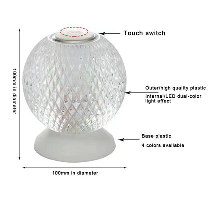 Elegant Glass Desk Lamp Wireless Home Lighting