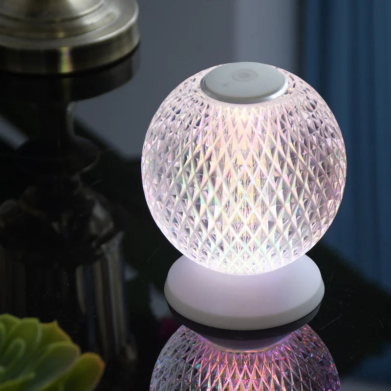 Elegant Glass Desk Lamp Wireless Home Lighting