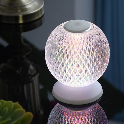 Elegant Glass Desk Lamp Wireless Home Lighting