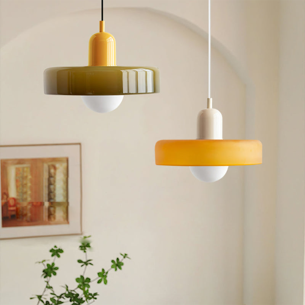 Vibrant Glass Hanging Lamp