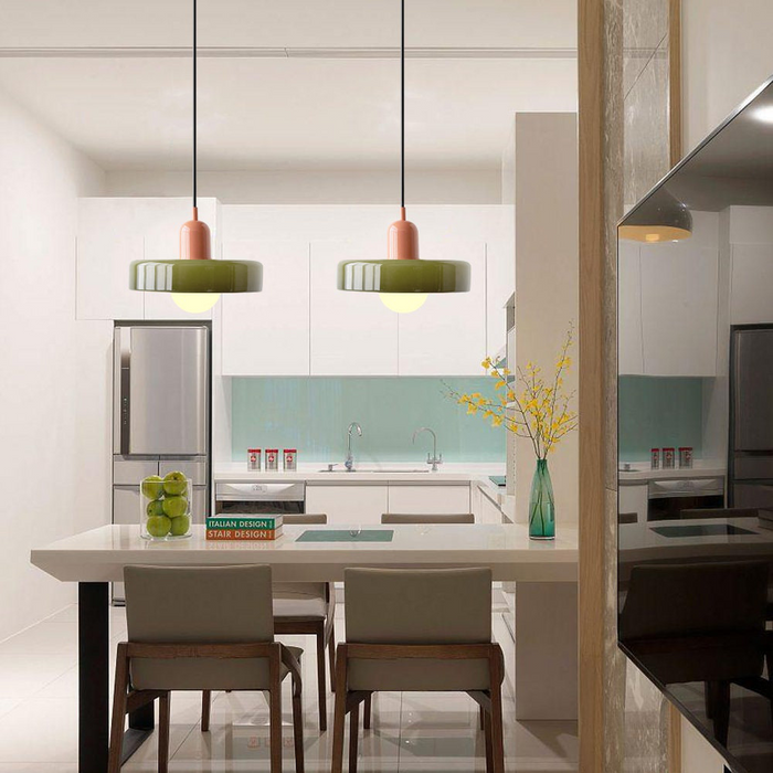 Vibrant Glass Hanging Lamp