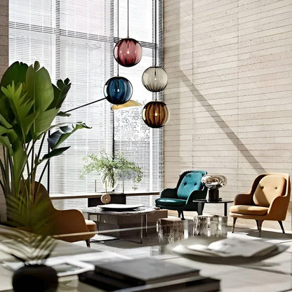 Sleek Glass Globe LED Pendant Lamp