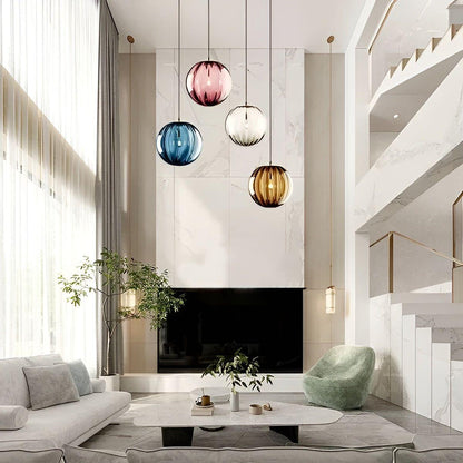 Sleek Glass Globe LED Pendant Lamp
