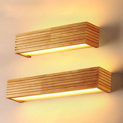 Contemporary Wood LED Light Fixture