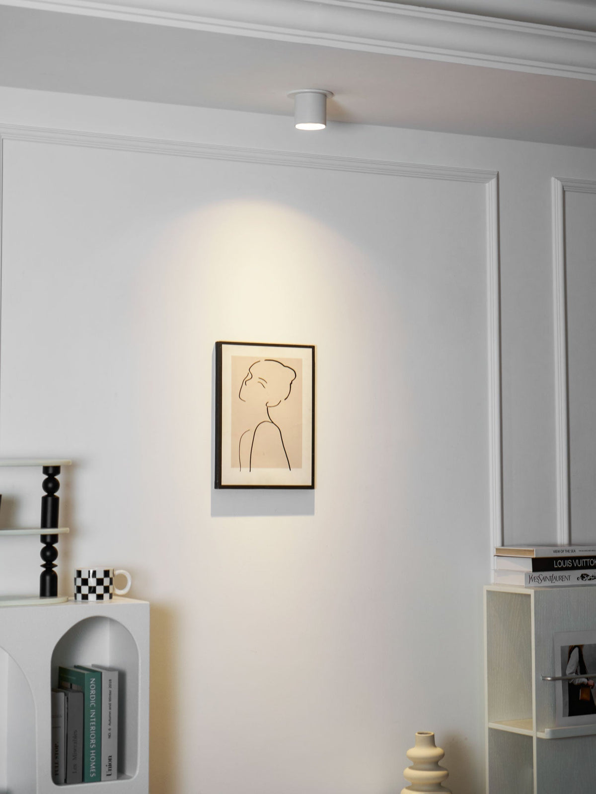 Compact White LED Ceiling Light Fixtures