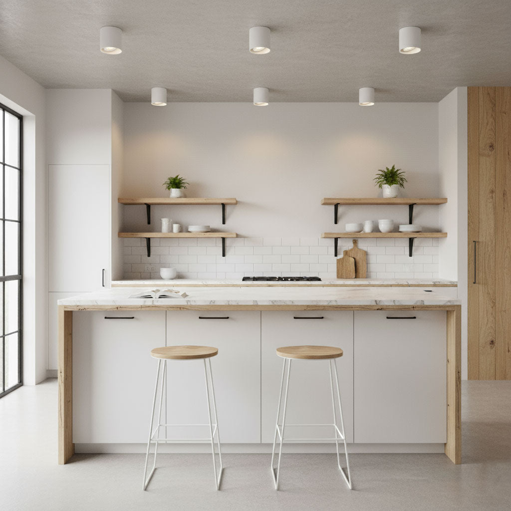 Compact White LED Ceiling Light Fixtures