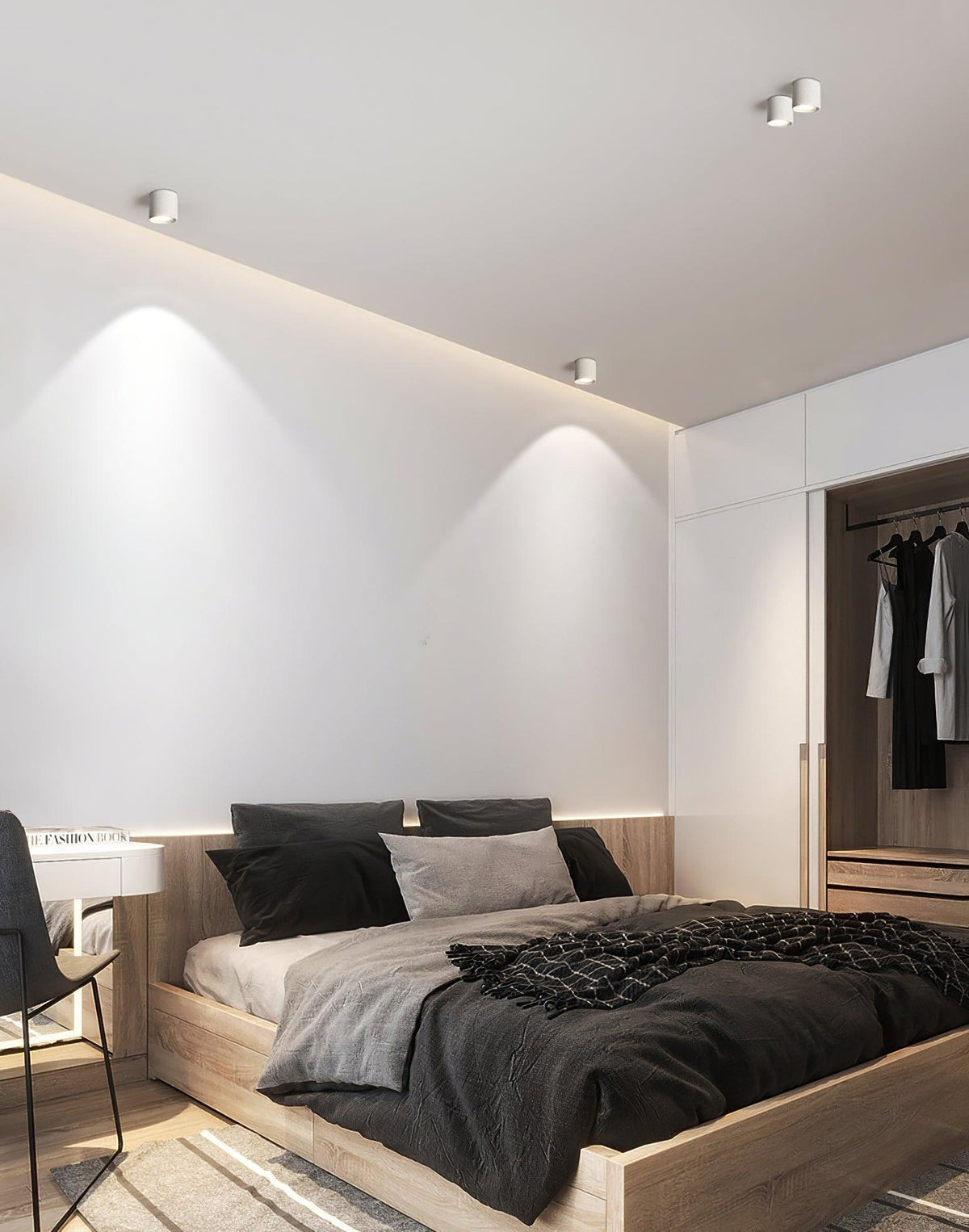 Compact White LED Ceiling Light Fixtures