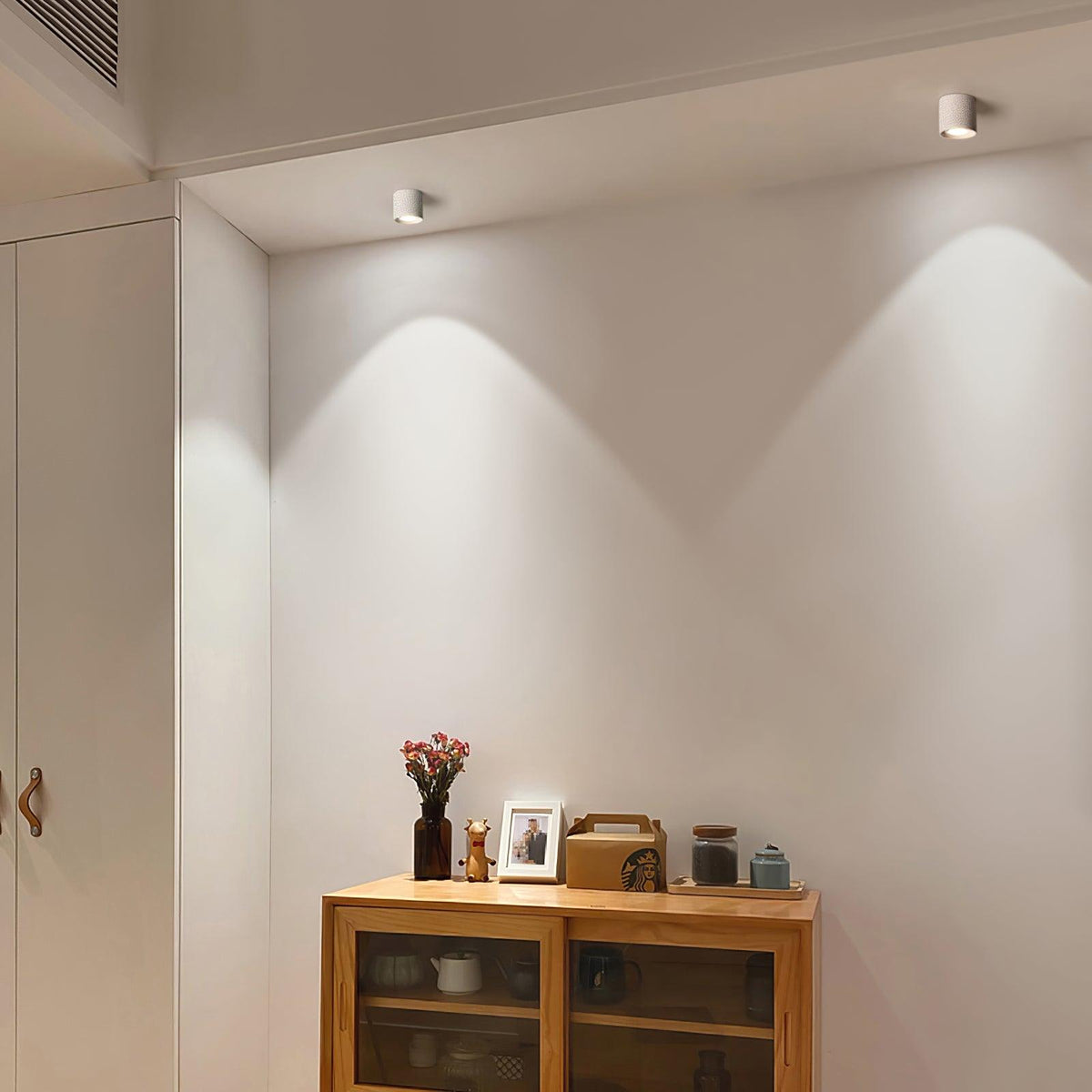 Compact White LED Ceiling Light Fixtures