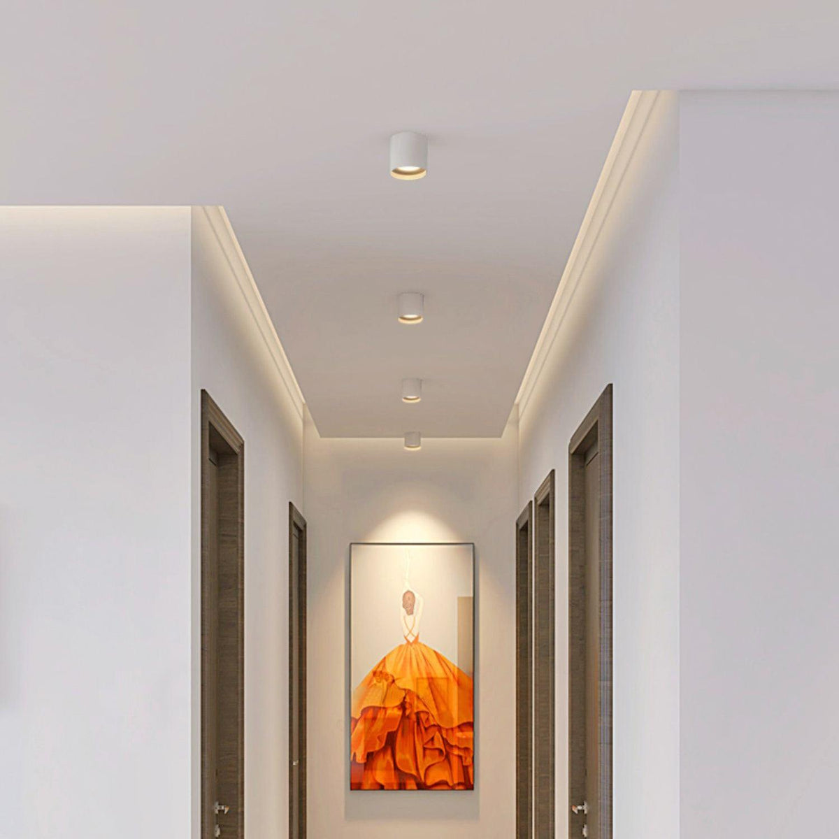Compact White LED Ceiling Light Fixtures