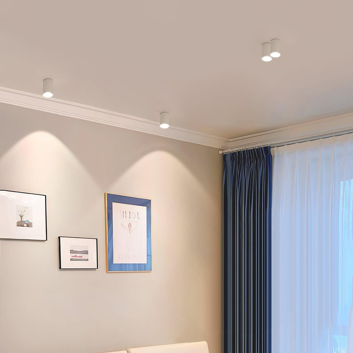 Compact White LED Ceiling Light Fixtures