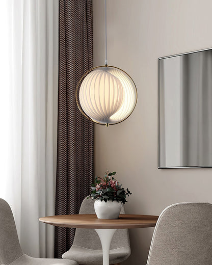 Silver Globe Hanging Lamp