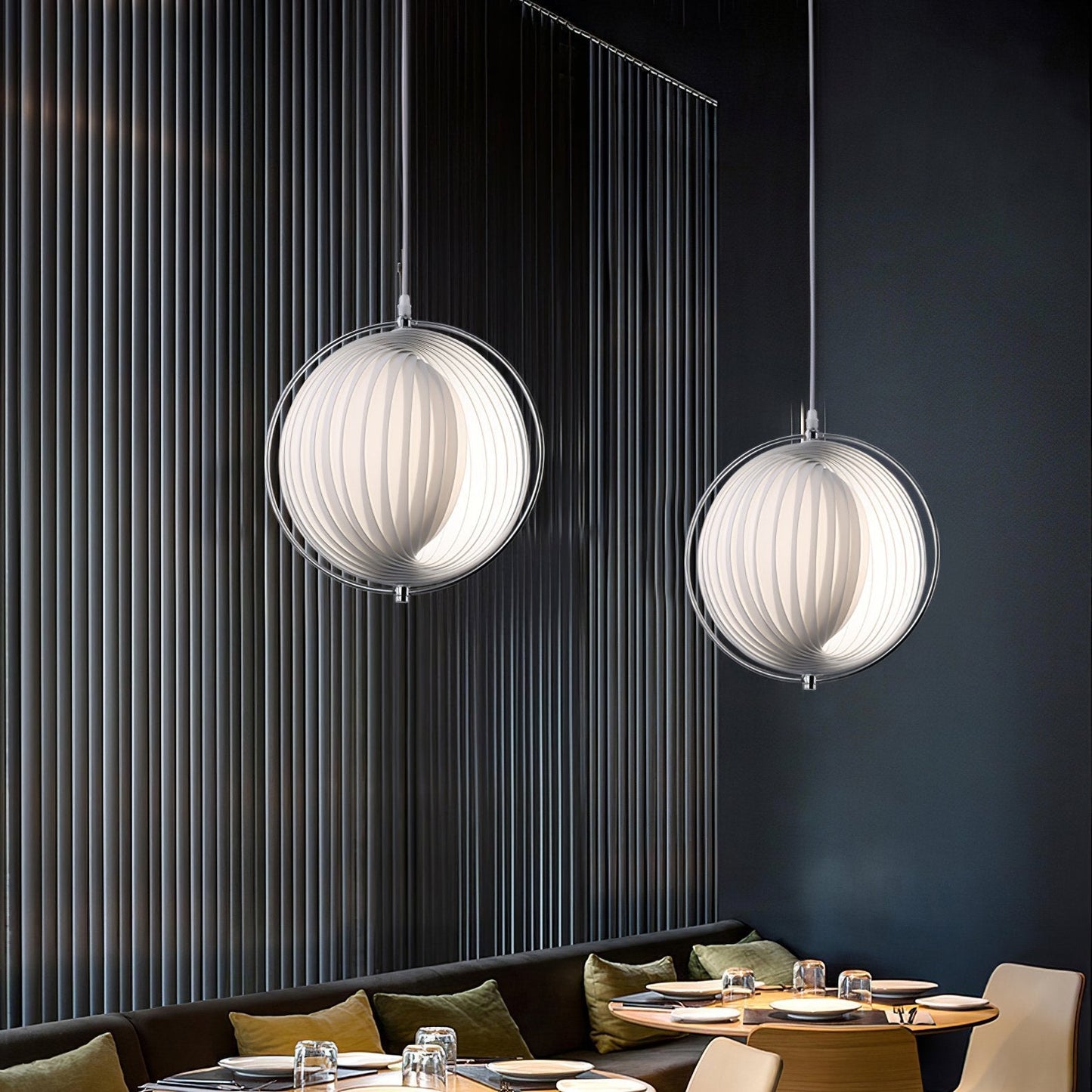 Silver Globe Hanging Lamp