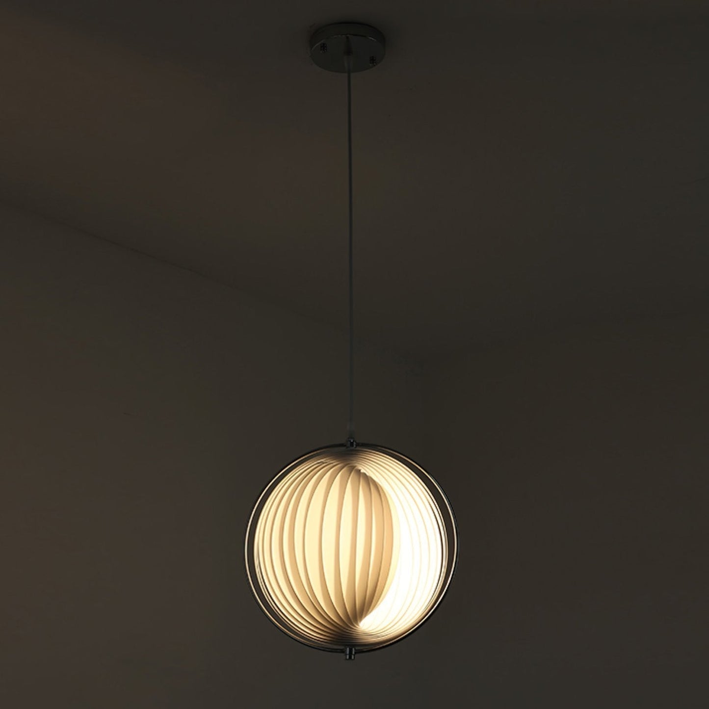 Silver Globe Hanging Lamp