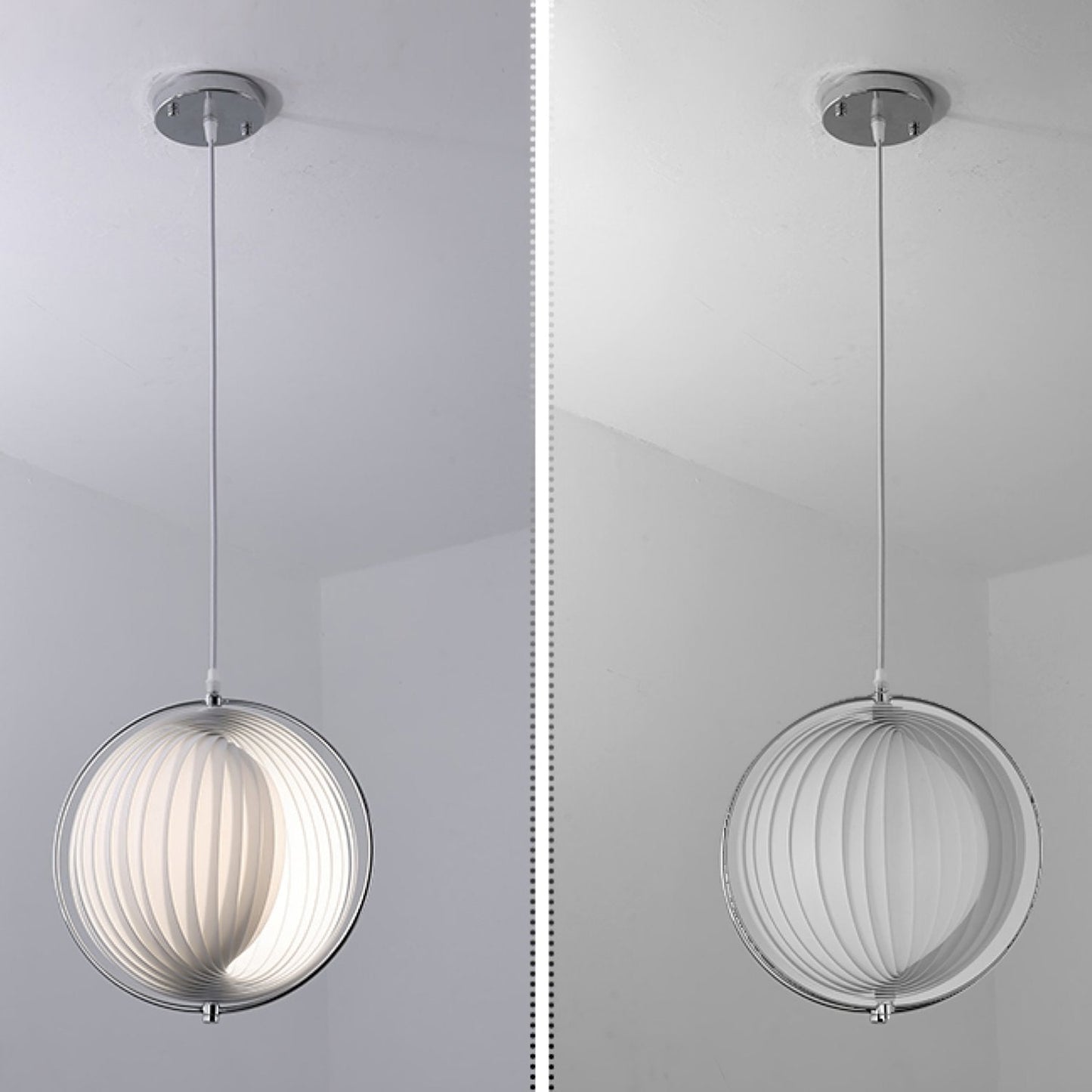 Silver Globe Hanging Lamp