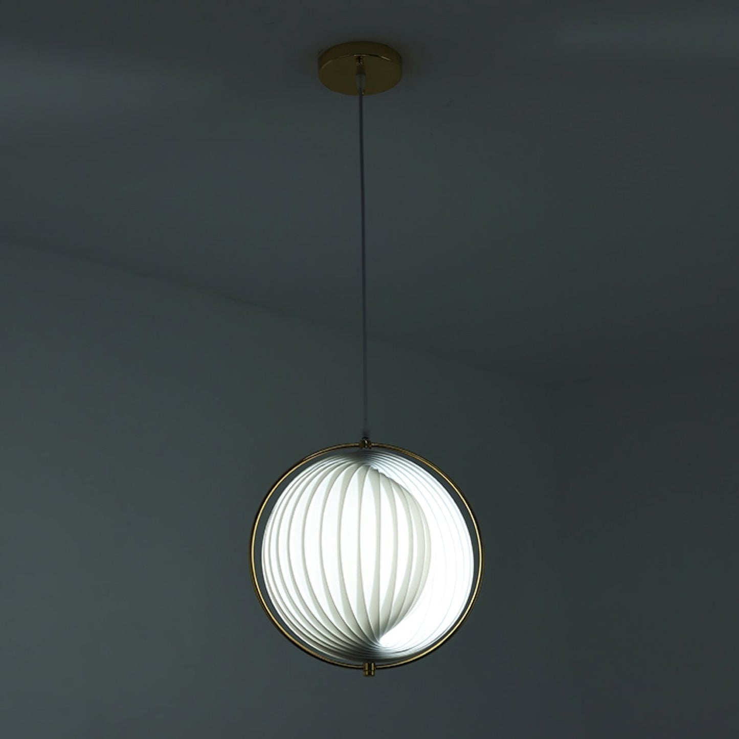 Silver Globe Hanging Lamp