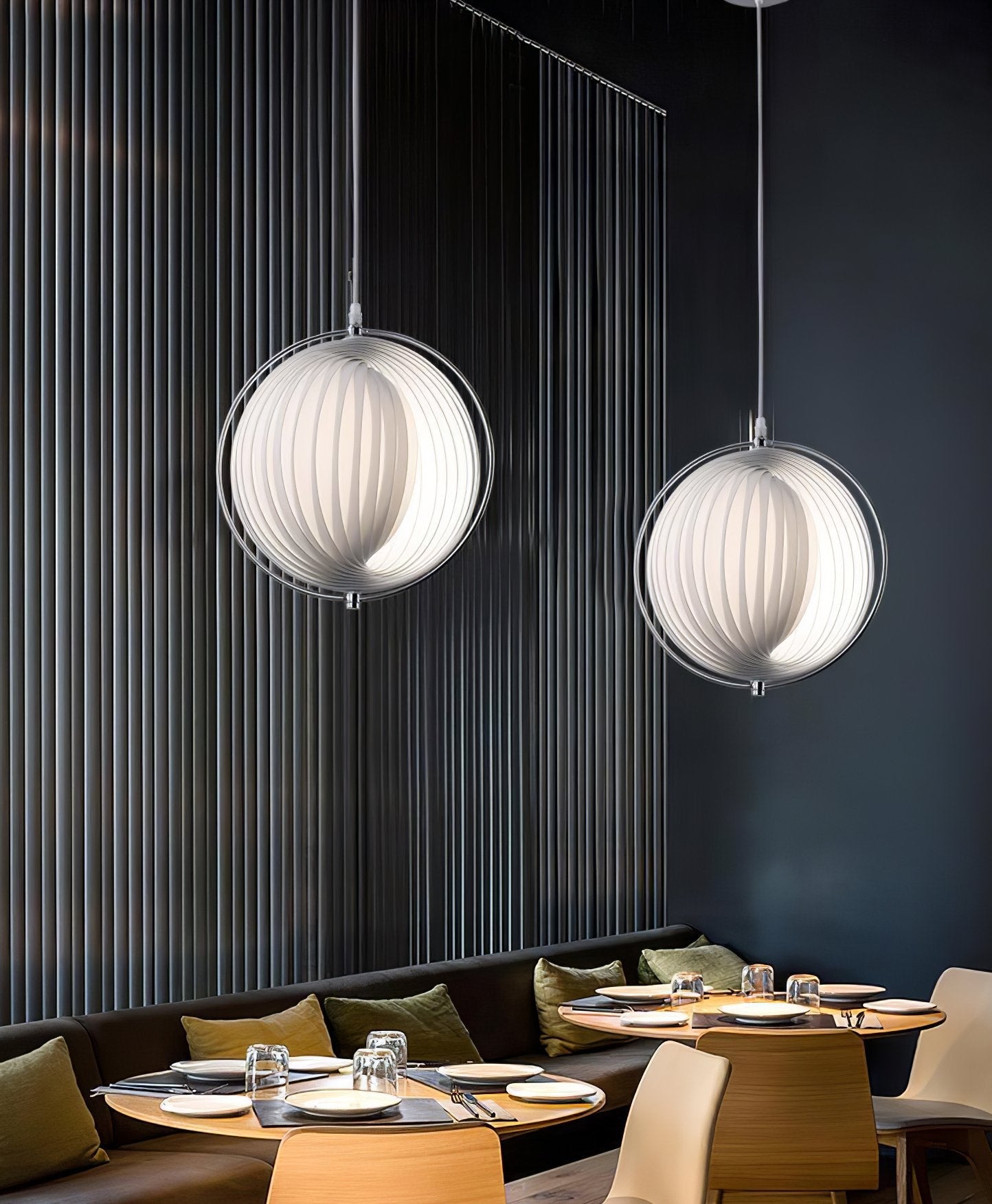 Silver Globe Hanging Lamp