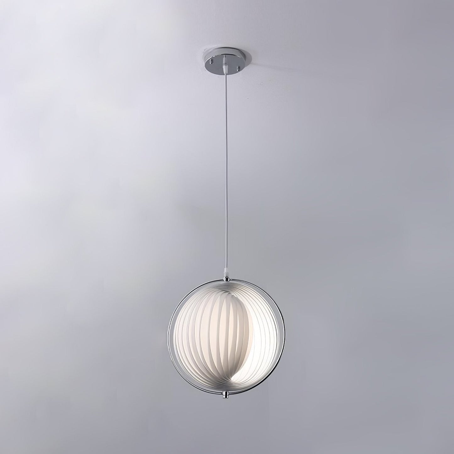 Silver Globe Hanging Lamp