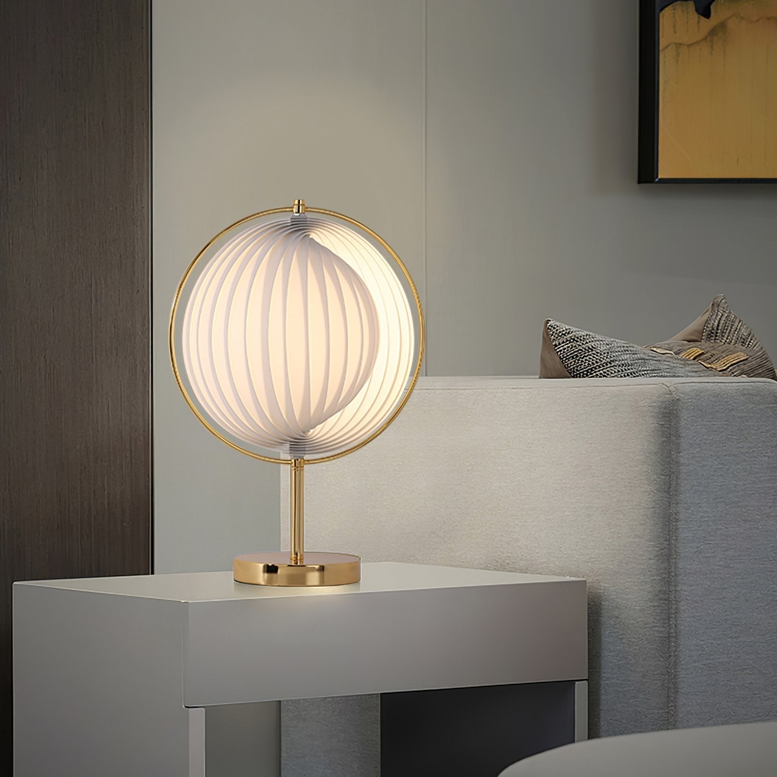 Stylish Moon Glass Desk Lamp - Cofik