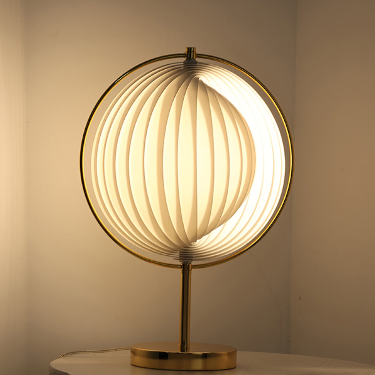 Stylish Moon Glass Desk Lamp